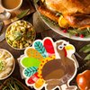Fancy Land 50PCS Thanksgiving Paper Plates 9” Turkey Party Plates Disposable Dinner Plates Thanksgiving Party Supplies Dinnerware Bulk