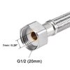 uxcell Faucet Supply Line Connector G1/2 Female x G1/2 Male 8 Inch Length 304 Stainless Steel Hose