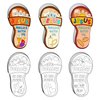 Dvbonike 24Pcs Sunday School Crafts for Kids Color Your Own Jesus Walks with Us Craft Kit Christian Religious Footprint Coloring Card DIY Drawing Party Gifts VBS Home Classroom Art Activity Supplies