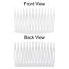 Lawie 20 Pack Clear Small Plastic Hair Side Comb With Long Teeth Thin Fine Gray Hair Pins White Mini Barrettes for Women Bridal Wedding Veil Decorative DIY Craft Headpiece French Twist Bun Accessories