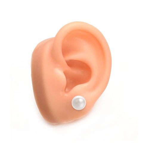 Airokiy Pearl Earrings 8mm, Magnetic Pearl Stud Earrings for Women, Non-Piercing Magnetic Clip On Earrings, Wedding Bridal Jewellery Earrings