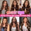 studyy 13x4 Chocolate Brown Body Wave Lace Front Wigs Human Hair with Baby Hair 180 Density Body Lace Frontal Human Hair Wigs Pre Plucked Hairline 4# Brown Wig 20 inch