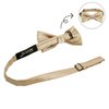 Alizeal Boys Adjustable Pre Tied Wedding Party Tuxedo Bow Tie, Champagne