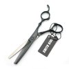 6.0 Inches Hair Cutting Scissors Set with Combs Lether Scissors Case,Hair cutting shears Hair Thinning shears For Personal and Professional (Matt black)