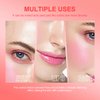 Cream Blush Stick, Natural Glow Finish Looking, Hydrating Lightweight Shiny Blush Cream, Long Wearing Blendable Blush for Cheeks & Lips (#2 Cream, 1 PC)