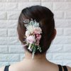 Abbie Home Flower Hair Comb - Floral Boho Comb with Rose Berry Handmade Bridal Crown Wedding Floral Headpiece (Blush Pink)