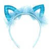 SMYAXUNW Pretty Girls Sequins Lace Cat Ears Hair Bands Little Princess Cute Cat Ears Mesh Cute Ears Elastic Hair Clips Girls Hair Accessories Hair Bands(blue)