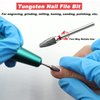Fantexy 3/32" Carbide Nail Drill Bit - Remove Acrylic Hard Gels Quickly and Safely,Professional Cone Tungsten Drill Bits Set Nail File Acrylic for Manicure,Pedicure,Cuticle Cleaner(Fine - F)