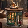 Roroom DIY Miniature and Furniture Dollhouse Kit,Mini 3D Wooden Doll House Craft Model with Dust Proof Cover and LED,Creative Room Idea for Valentine's Day Birthday Gift(Magic Shop)