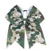 Camo Cheer Bow 7" Cheer Bows Camouflage Ponytail Hair Ties Ponytail Holder Ribbon Accessories.(FQ4) (B)