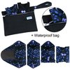 Leekalos Reusable Menstrual Pads - Bamboo Menstrual Cloth Pads | Light Incontinence Pads | Reusable Sanitary Pads - Pack of 6, 1 Cloth Mini Wet Bag (Small, Black Flower)