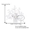BriLove Wedding Bridal Hair Comb Hair Accessories with Crystal Bead Simulated Pearl Handmade Filigree for Women Clear Silver-Tone