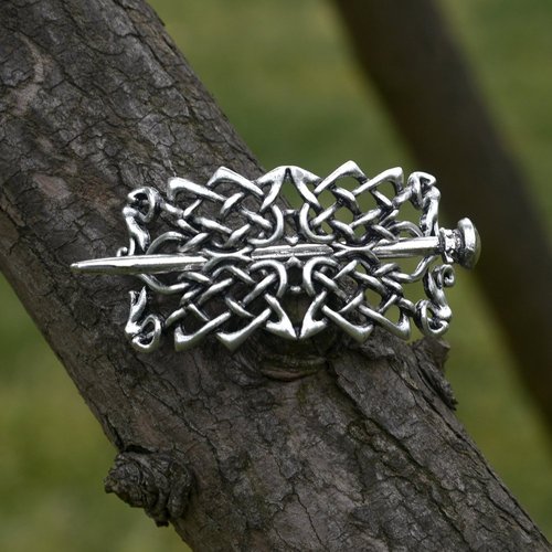 Celtic Hair Pin Clip Barrettes- Viking Vintage Celtic Curly Natural Hair Clips Hair Pins Hair Slide Sticks Antique Hair Accessories for Women and Men Braids Amulet Hair Jewelry(F-E)