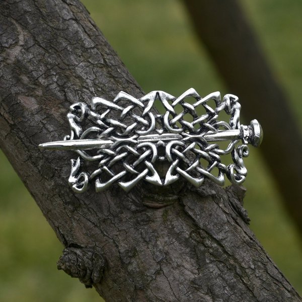 Celtic Hair Pin Clip Barrettes- Viking Vintage Celtic Curly Natural Hair Clips Hair Pins Hair Slide Sticks Antique Hair Accessories for Women and Men Braids Amulet Hair Jewelry(F-E)