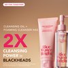 The Face Shop Rice Water Bright Double Cleansing Duo Set with Ceramide, Korean Skin Care, Gentle Face Wash & Pore Control Cleansing Oil, Hydrating, Moisturizing, Vegan Facial Cleanser, Makeup Remover