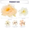 VOCOSTE 5pcs, Flower Hair Clips, Flower Hair Barrettes, Fake Flowers for Hair, Flower Hair Accessories for Women and Girls, Flower Hairpins for Party Beach Wedding, Orange White