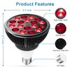 Wolezek Red Light Therapy, 18 LEDs Red Light Therapy for Body and Face with 660nm Red and 850nm Near-Infrared Combo Wavelength, Infrared Light Therapy Lamp Device for Skin Care Pain Relief (Only Bulb)
