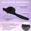 Inatekpro Curved & Vented Detangler Boar Bristle Brush - All Hair Types, Wet & Dry, for Kids, Women & Men