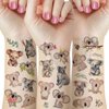 35 Pcs Koala Temporary Tattoos for Kids Birthday Party Supplies Decorations Favors Cute Small Animal Fake Tattoos Stickers for Girls Boys Gifts Classroom School Prizes Rewards