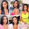 Wear and Go Glueless Bob Wig Human Hair Pre Plucked Pre Cut 4X4 HD Lace Closure Bob Wigs Human Hair For Black Women Straight Short Bob Wigs Human Hair Glueless For Beginners 180% Density 12 inch
