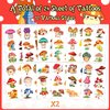 (144PCS) Mushroom Temporary Tattoos Stickers for Mushroom Party Favor Birthday Party Decorations supplies Gifts for Boys Girls 24 Sheet