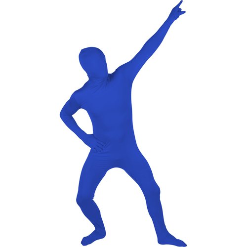 Allures & Illusions Adult Spandex Second Skin Full Bodysuit Costume (Blue, Small)