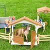 Peagprav Horse Stable Figurine Playset Horse Club with Rider Horses Toy Figures Animal Toys Set for Boys and Girls Gifts for Girls and Boys 3 4 5 6 7 8 Years up