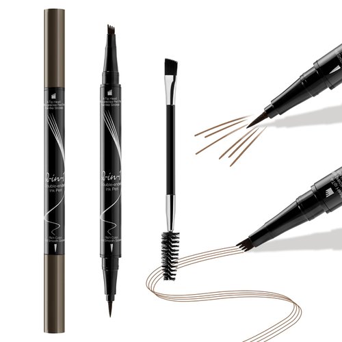 Boobeen Microblading Eyebrow Pen, Waterproof Eyebrow Pencil With Brush, 2 In 1 Precision Brow Pencil With Hair Like Strokes To Create Natural Eyebrow Makeup
