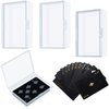 Jetec 3 Pieces Plastic Playing Card Case Clear Card Deck Box Holder Plastic Playing Game Card Storage Box Holder for Bank Card, Business Card, Game Card