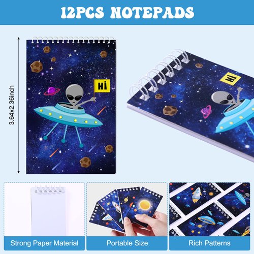 Faccito 86 Sets Space Party Favors Astronaut Party Favors Space Stationery Set Classroom Reward Gifts Prizes Notepads Pencils Stampers Sharpener Stickers Astronaut Model Birthday Decoration