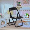 12pcs Mini Foldable Chairs Dollhouse Mini Stand Model Chair Desk Phone Stand for Dollhouse Decoration