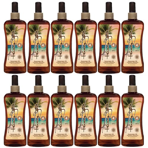 Panama Jack Sunscreen Tanning Oil - SPF 4, PABA, Paraben, Gluten & Cruelty Free, Antioxidant Formula with Exotic Oils and Fruit & Nut Extracts, 8 FL OZ (Pack of 2)