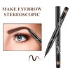 MARIA AYORA Liquid Eyebrow Pencil,Brow Tint Pen With Micro Brush Tip,Longlasting,Waterproof,Smudgeproof Eye Brow Makeup,Grey Brown(Pack of 2)