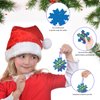 WorldBazaar Christmas Snowflake Scratch Crafts for Kids 32 Sets Winter Scratch Art Christmas Rainbow Hanging Ornaments Christmas Party Favors Gifts Holiday Activities