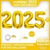 Gold 2025 Balloons, Giant 32 Inch Gold 2025 Number Balloons,2025 Happy New Year Gold Balloons for New Year Eve Party Supplies 2025, New Years Decorations 2025, Christmas, Graduations Decorations