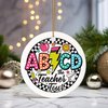 Teacher Tour Ornament Appreciation Gifts - Teacher Christmas Ornaments 2024 - Teacher Gifts for Christmas - Best Teacher Gifts - Teacher Appreciation Gifts for Women - Ceramic Double - Side 2.9''(H47)