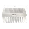Airisland Dual Action Stainless Steel EDC Credit Card Size Comb Wallet Comb Pocket Comb Anti-Static Hair Comb Beard Mustache Comb for Man