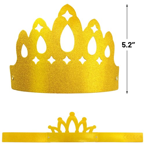 Birthday Crowns for Kids Classroom 25 Pack Sparkle Paper Crowns Classroom Birthday School Family VBS Party Supplies Preschool Classroom Must Haves