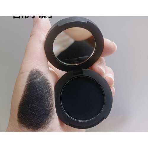 1Pc Black Eyeshadow, Single Eye Shadow, Smokey Eyeshadow Palette, Pressed Powder Matte Eye Shadow Palette, Easy To Apply Waterproof Black Halloween Goth Makeup Palette, Beauty and Personal Care