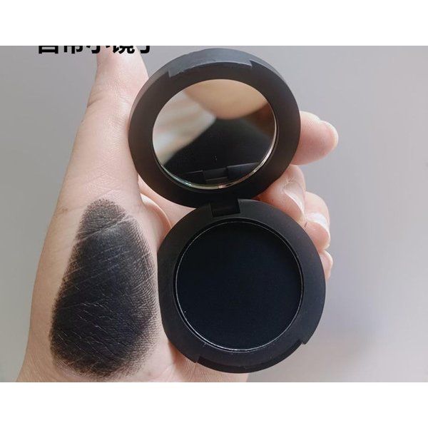 1Pc Black Eyeshadow, Single Eye Shadow, Smokey Eyeshadow Palette, Pressed Powder Matte Eye Shadow Palette, Easy To Apply Waterproof Black Halloween Goth Makeup Palette, Beauty and Personal Care