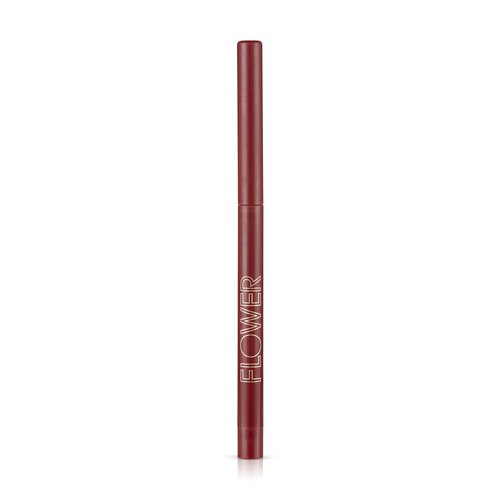 Flower Beauty Petal Pout Lip Liner - Smooth & Creamy Lip Liner with Pigment Rich Color, Prevents Feathering of Lip Color, Comes with Built-in Sharpener (Plum)