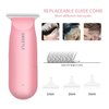 SweetLF Hair Clippers, Silent Cordless Hair Trimmer, Mini Hair Cutting Kit with 3 Guide Combs, Portable & USB Rechargeable Haircut Clippers for Men Women Kids (Pink)