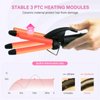 Mini Hair Crimper, janelove 1/2 Inch Beach Waves Curling Iron, Hair Waver for Short & Medium Hair with 3 Ceramic Barrels, Home and Travel Friendly Crimper Hair Tool, Dual Voltage, 392℉ Fast Heating