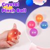 3pcs Sugar Ball,2.5" Slow Rise Squishy Stress Relief Balls Stretch Clear Glitter Malt Syrup Filled Moldable Relaxing Sensory Fidget Stress Toy for Adults and Kids,Hand Exercise Balls Gift for Friends