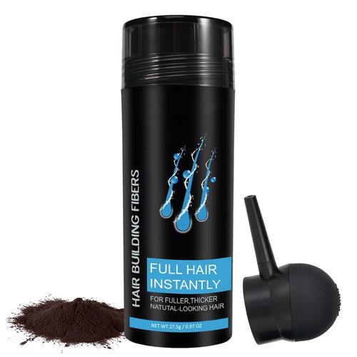 ARCHIDATE Hair Fibers for Thinning Hair for Women Dark Brown, Hair Building Fibers with Pump, Long-Lasting Conceals Hair Loss, Cover Bald Spot Instantly Thicker Fuller Hair, Natural keratin Hair Fiber