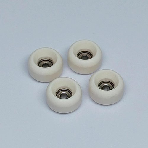 LEEFAI Pro Fingerboard Wheels Urethane Off White Bearing Wheel -Outdoor and Indoor Fngerboarding Wheel - Size 7.5 * 4.5mm