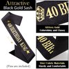 TOBATOBA 40th Birthday Decorations for Men 40th Birthday King Crown and Birthday King Sash Set, 40th Birthday Gifts Men Happy 40th Birthday Decorations Men