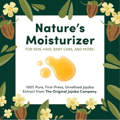 HobaCare Jojoba Oil - 100% Pure, Unrefined Jojoba Oil for Skin & Nails - Moisturizing Body Oil for Dry Skin - Natural Jojoba Oil for Hair & Beard Care (32 fl oz / 946 ml)