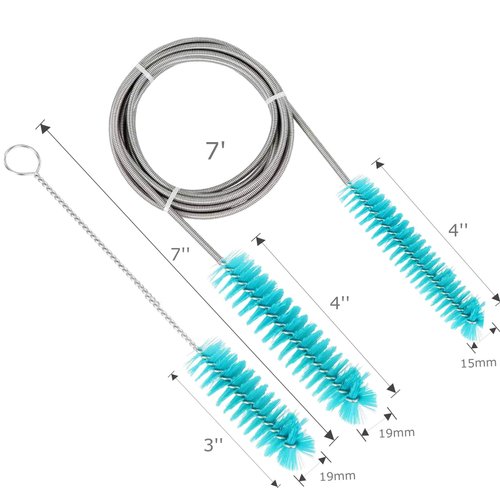 Brush Diameter 15mm 19mm -CPAP Tube Cleaning Brush-Suitable for Most CPAP Hose Type (Green)