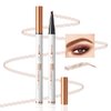 Eyebrow Pencil,Light Brown 4 Point Microblading Eyebrow Pen,Smudge-Proof Liquid Eyebrow Pencil with Micro-Fork Tip Long Lasting Brow Pen To Create Exquisite and Natural Eyebrows By Aaiffey(01#)